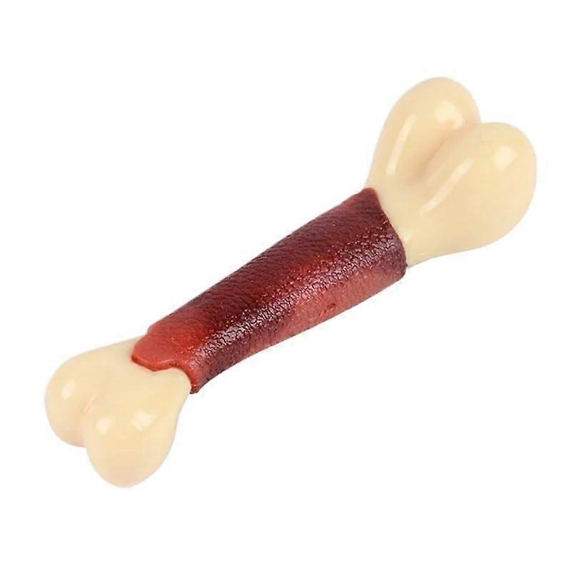 Dog Chew Toys for Aggressive Chewers - Durable Real Beef Flavor Teething Bones for Large Medium Small Puppies