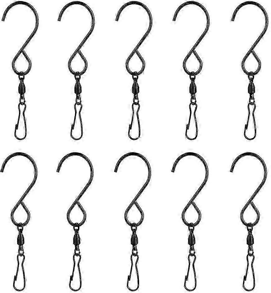 JiaWei Swivel Hook Clips, 10 Pack Rotating Stainless Steel S-hooks Swivel Hooks Clips tGH