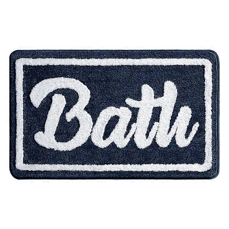 Bath mat Happy Bathing thickened bathroom absorbent mat-Navy blue 50*80cm