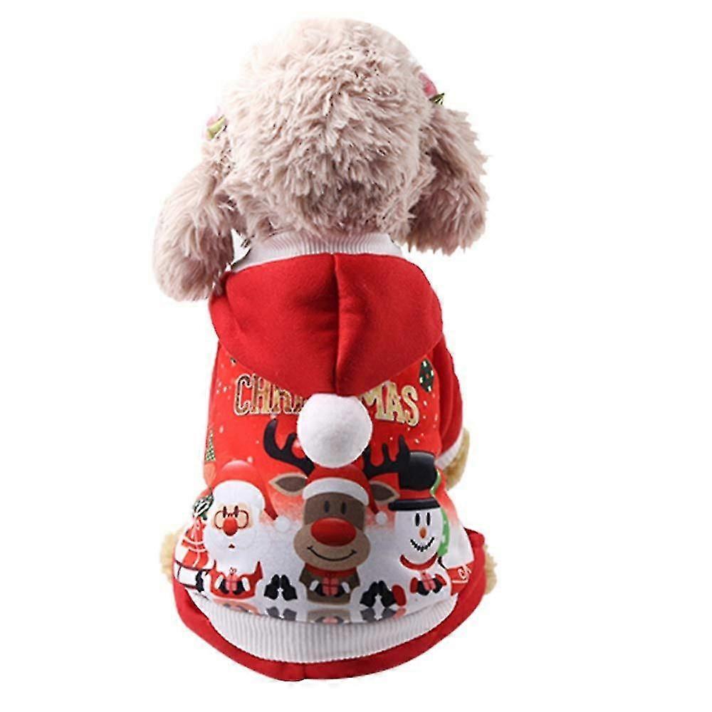 Hund Pullover,weihnachtskleidung, Hundekleidung, Knopfkleidung(XS)