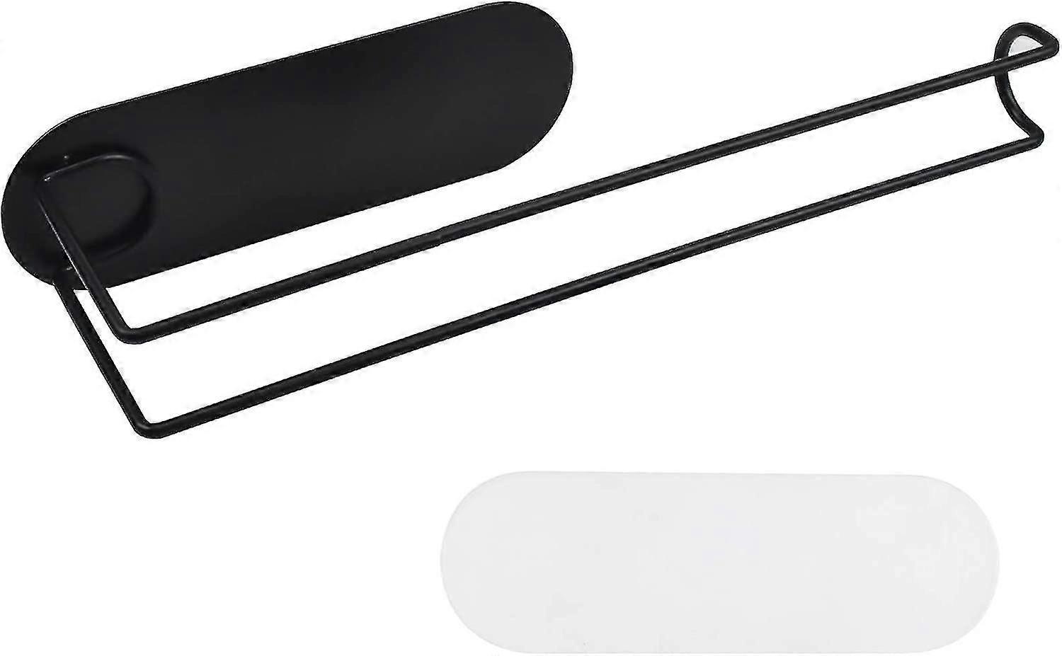 Supporto per rotolo da cucina, porta asciugamani di carta autoadesiva, supporto per rotolo da cucina da 27 cm sotto l'armadio, distributore di pellicola trasparente da cucina in metallo per pipistrello da cucina