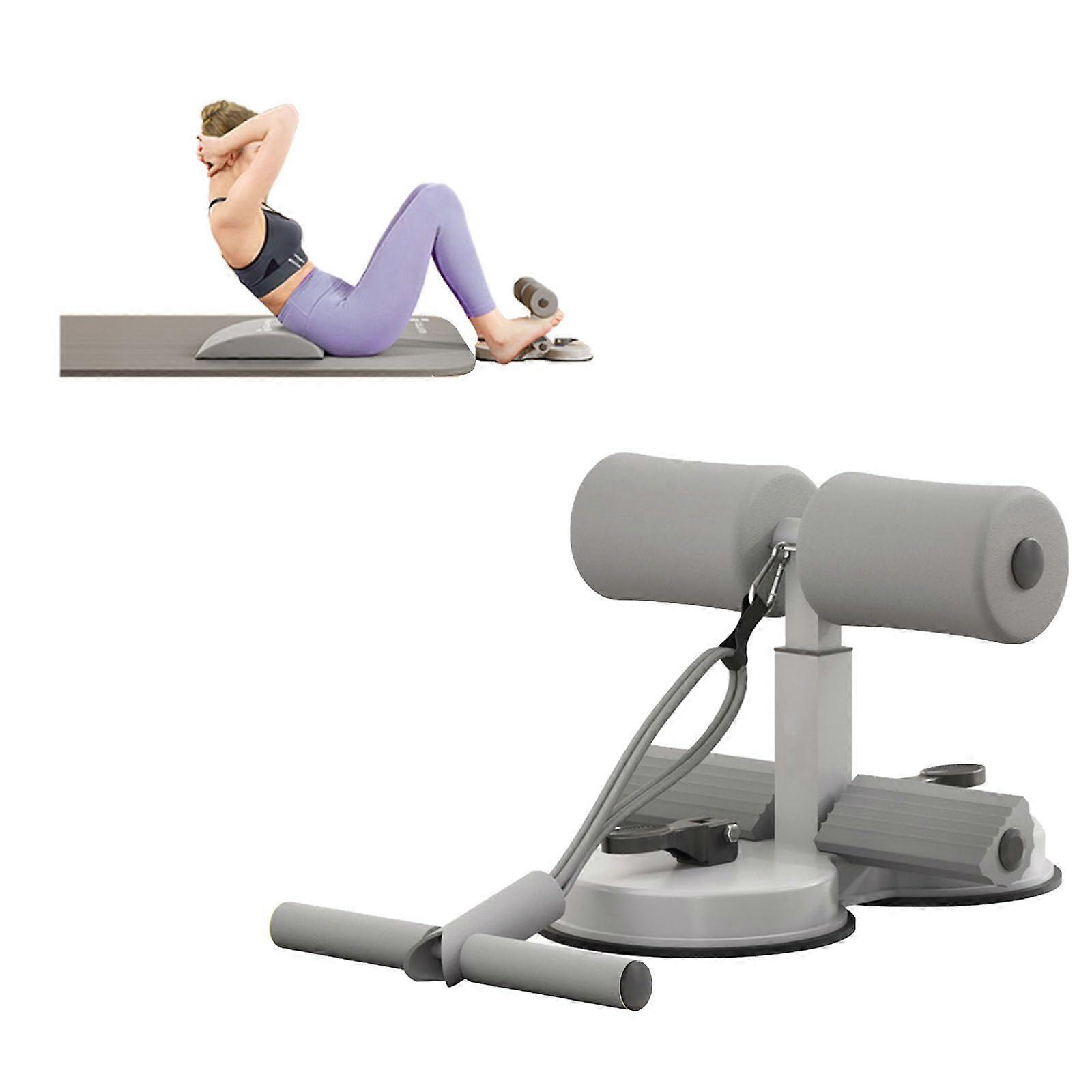 sit ups foot holder with Elastic 2 Suction Cups and Pull Rope Sit Up Assistant Device for Home Workout