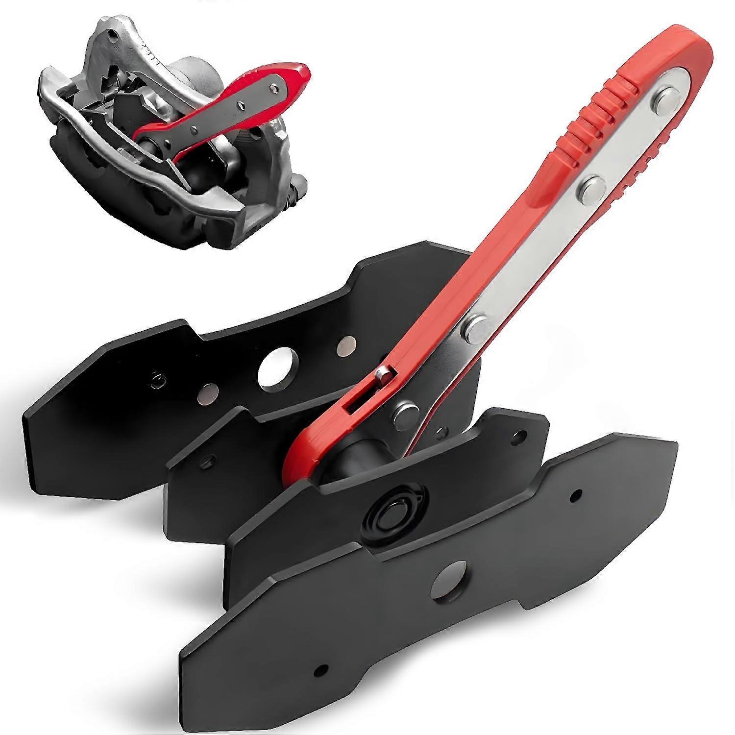Brake Caliper Press Tool with 360 Degree Ratchet, Swing Brake Piston Compressor, Pad Spreader
