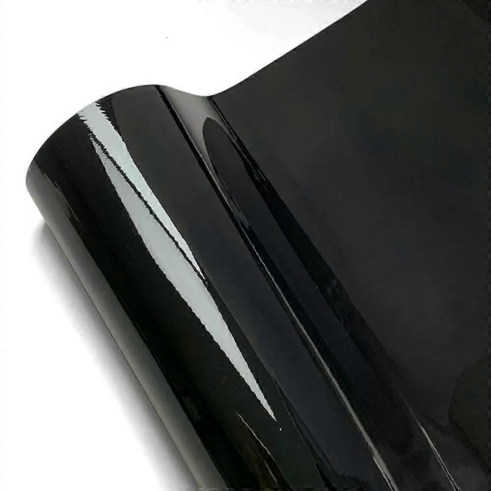 Parlak Siyah Vinil Araba Çıkartmaları Wrap Parlak Folyo Kendinden Yapışkanlı Film Kabarcık Ücretsiz Araç Cam Trim Ayna Oto Çıkartması Aksesuarları