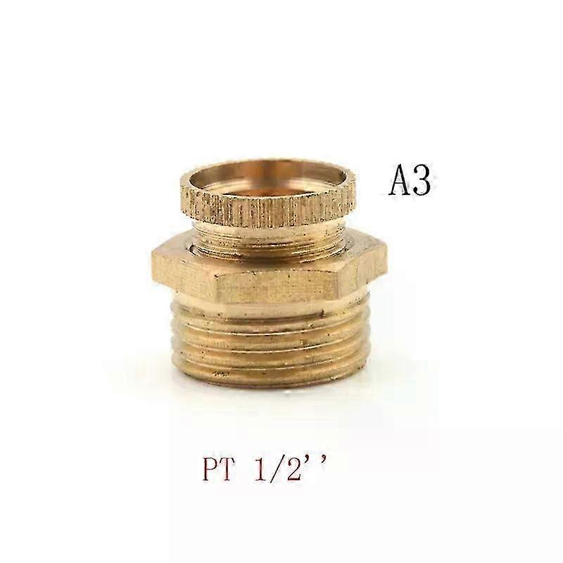One Piece Air Compressor Male Threaded Water Drain Valve Brass Tone PT 1/2 Inch 3/8 Inch 1/4 Inch