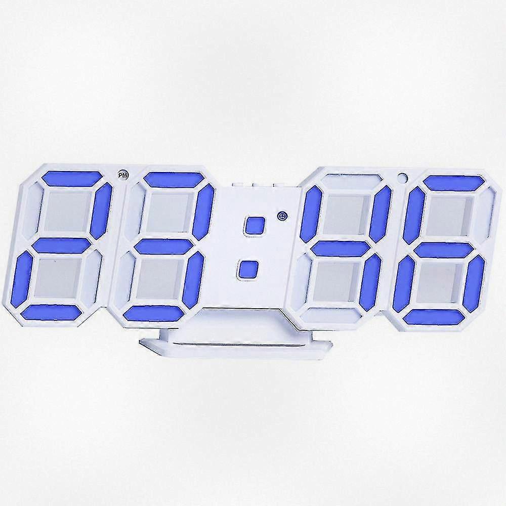 3D LED Digital Alarm Clock with Auto Brightness Adjustment, Snooze Function, and Modern Night Light for Wall Mounting