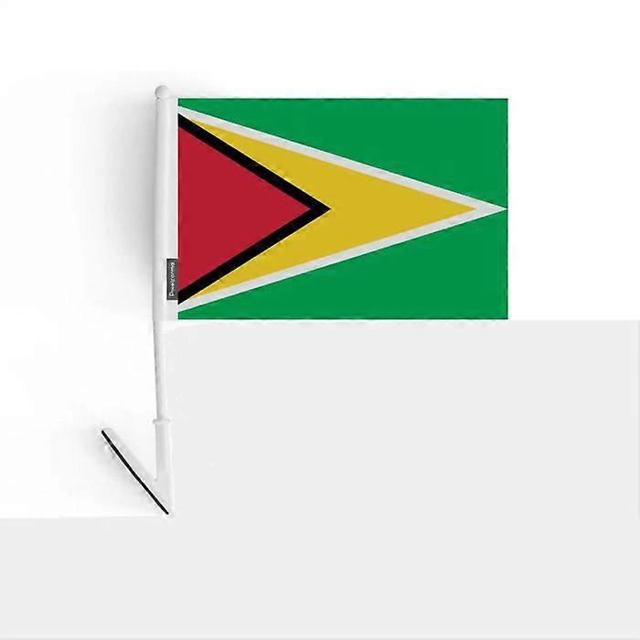 Adhesive flag - Guyana - 14 x 21 cm - Polyester - Lightweight - Double-sided
