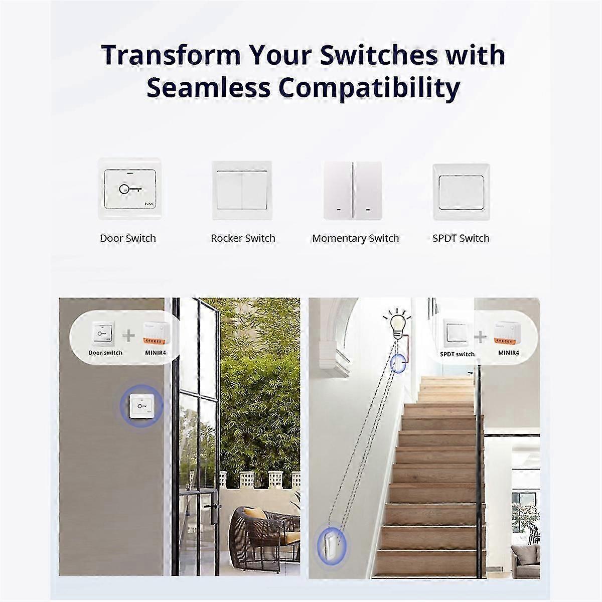 SONOFF MINIR4 10A Wi-Fi Smart Switch وحدة ترحيل أتمتة المنزل