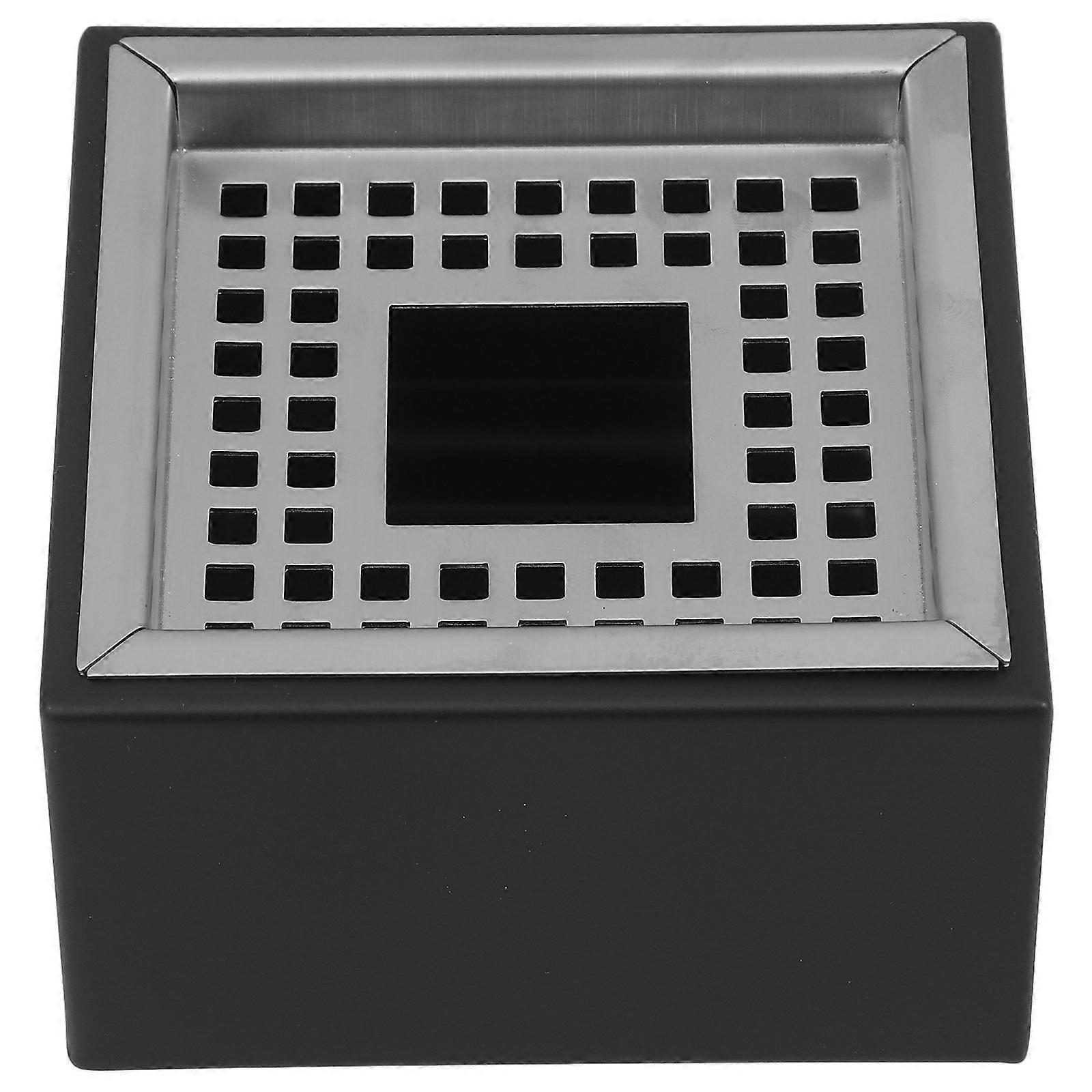Here's a polished and professional product description based on the title you provided:
**Large Square Stainless Steel Ashtray – Windproof,