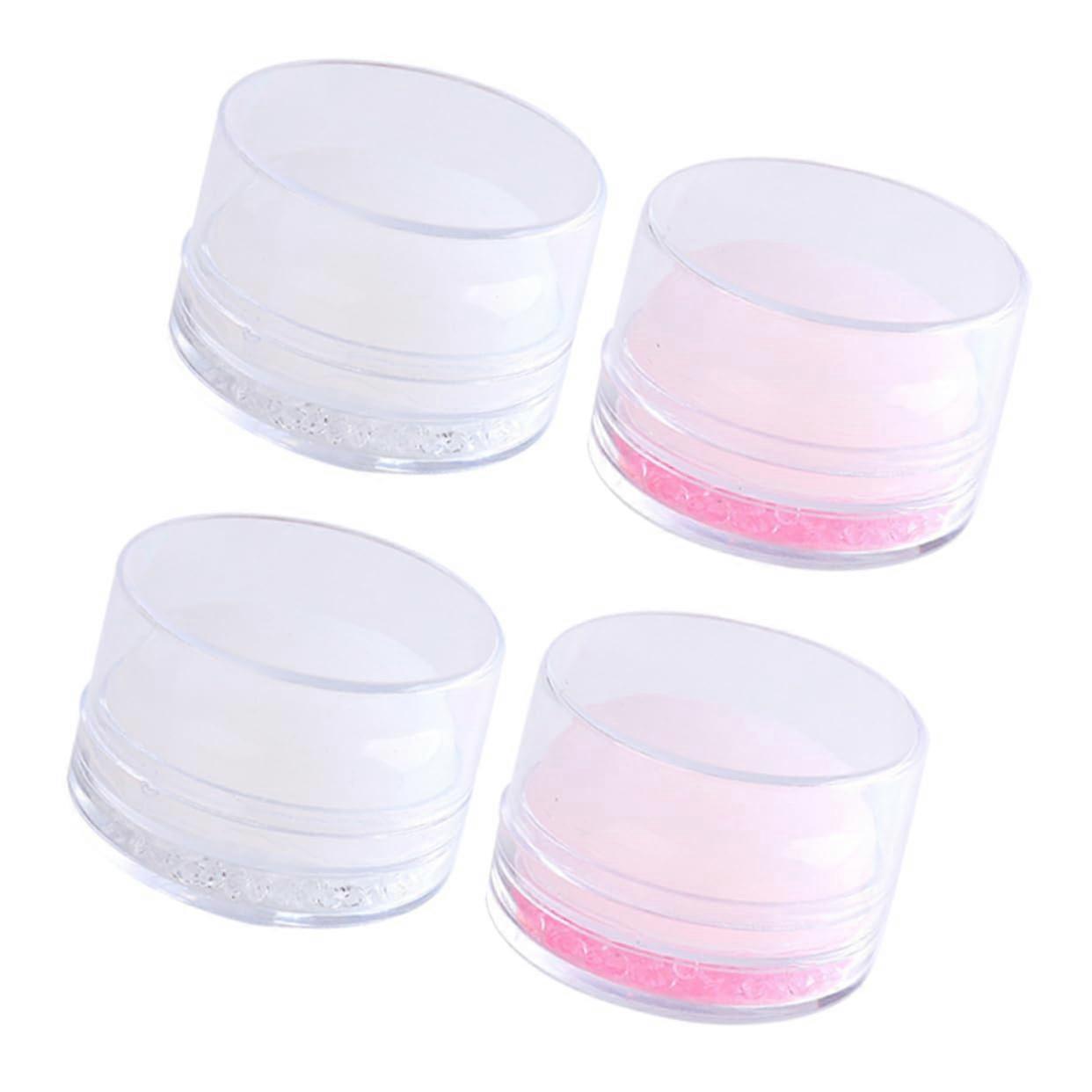 Nail Art Stamper Set 4Pcs Durable Silicone Printing Tool for Manicure Design with Accessories for Beginners and Professionals