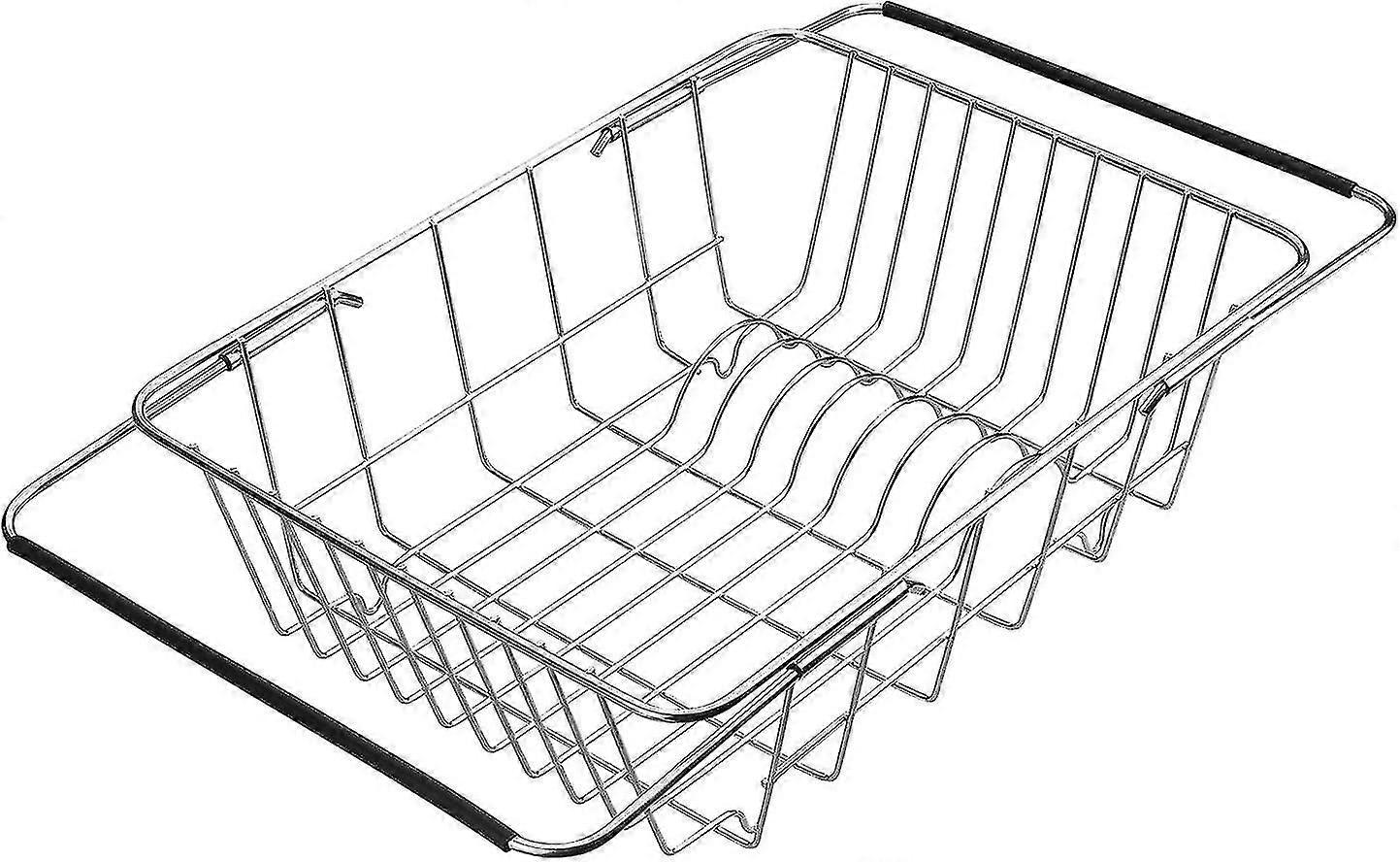 Stainless Steel Dish Drainer Plate Rack, Expandable Drying Rack Basket For Fruits, Vegetables, Pots, Plates And Kitchen Utensils (style A: Arch Net)