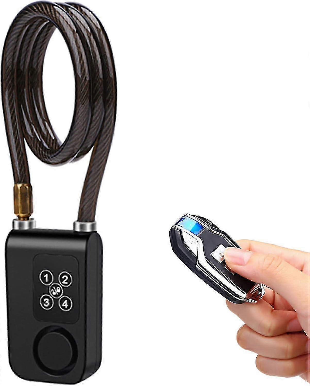 Universal Security Alarm Lock System with Remote for Bike Motorcycle Door and Gate - Vibration Alarm 110db 31.49 Inches