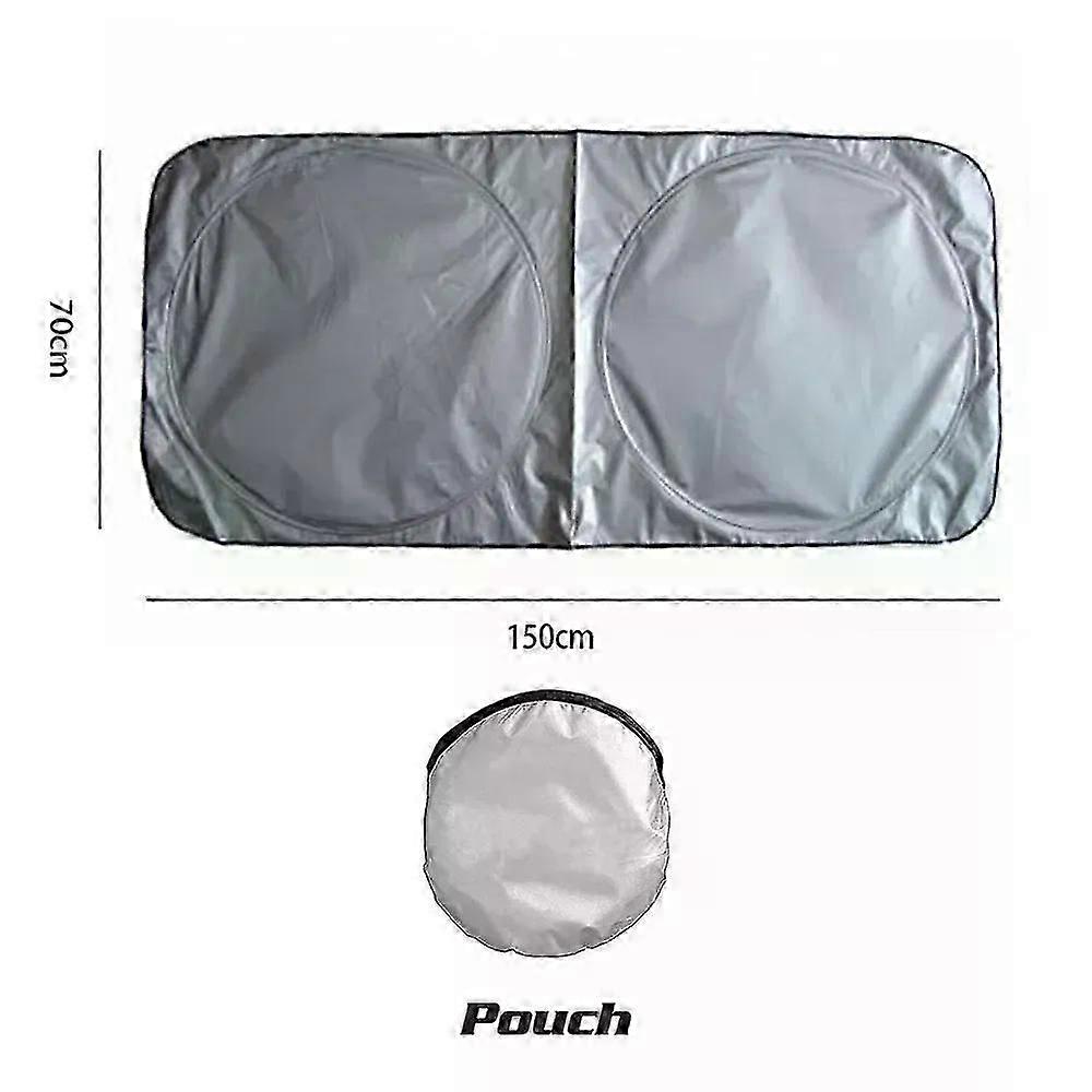 Double Ring Visor 150*70 Car Windshield Folding Visor Sun Block Front Windshield Uv Protector Auto Accessories