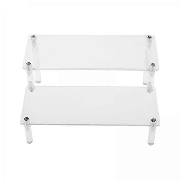 2x Transparentes Acryl Display Stand Organizer Regal für Modelle Puppe Farbe