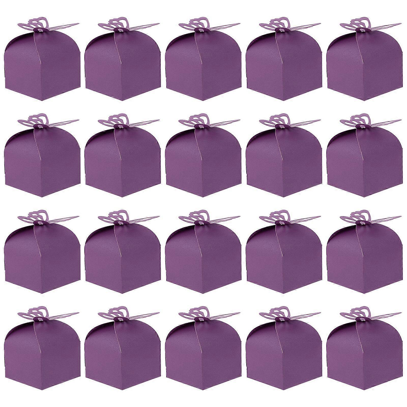 50pcs Papir Craft Bryllup Candy Boxes Små gaveæsker Sommerfugle Papir kasser