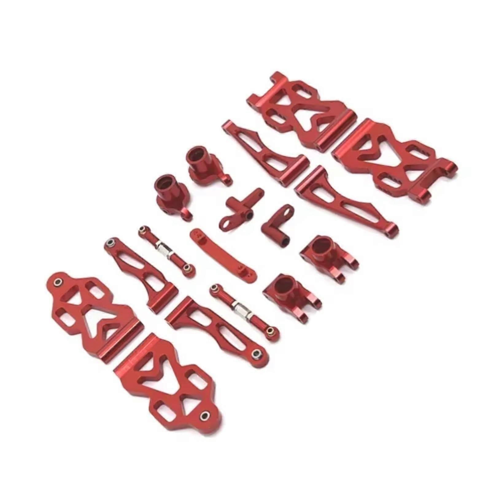 RC Car Accessories Compatible with SCY for JJRC 16101 16102 16103 16104 Parts Aluminum Swing Arm Steering Cup Set(Red)