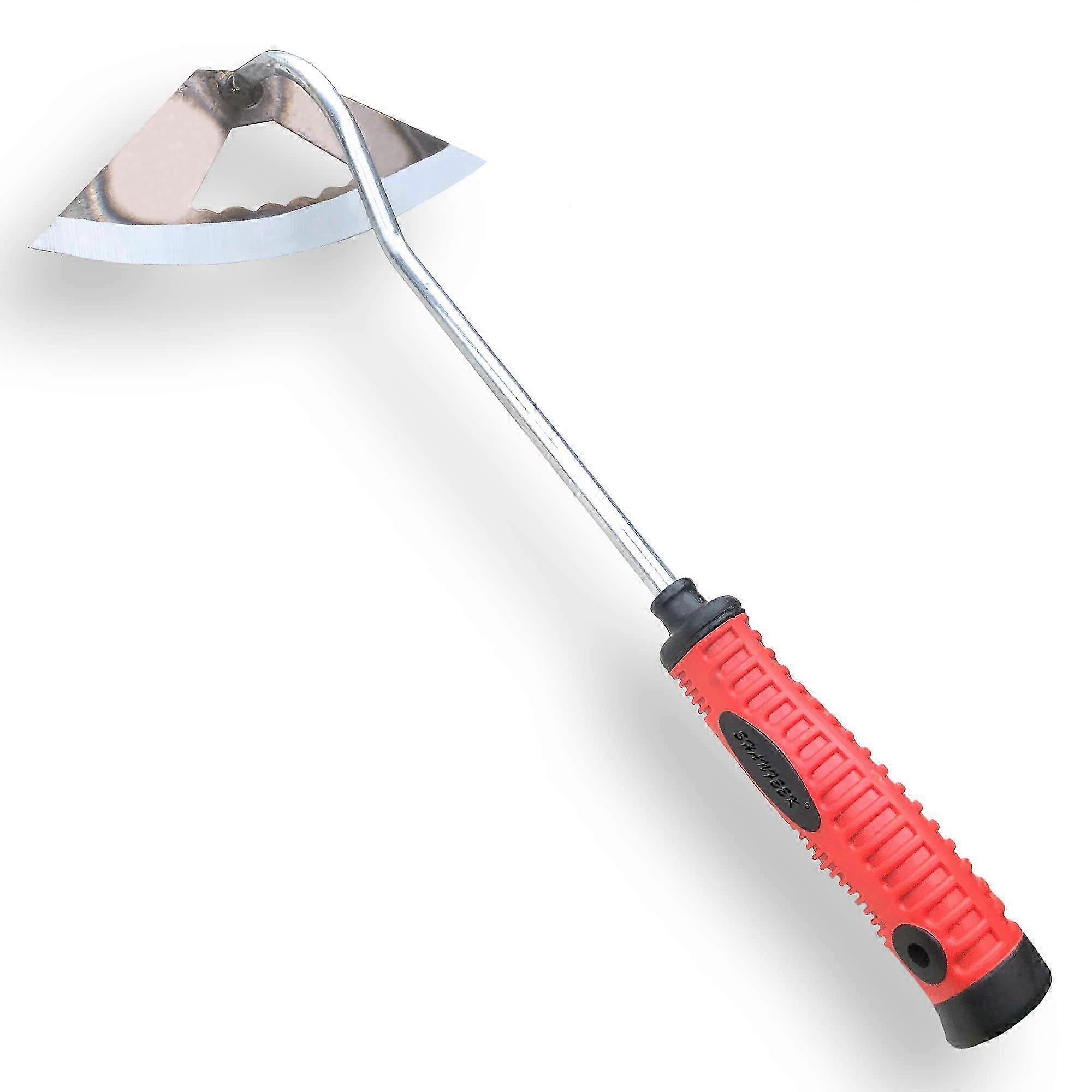 15-Inch Hollow Weeding Hoe with Non-Slip Rubber Handle for Gardening