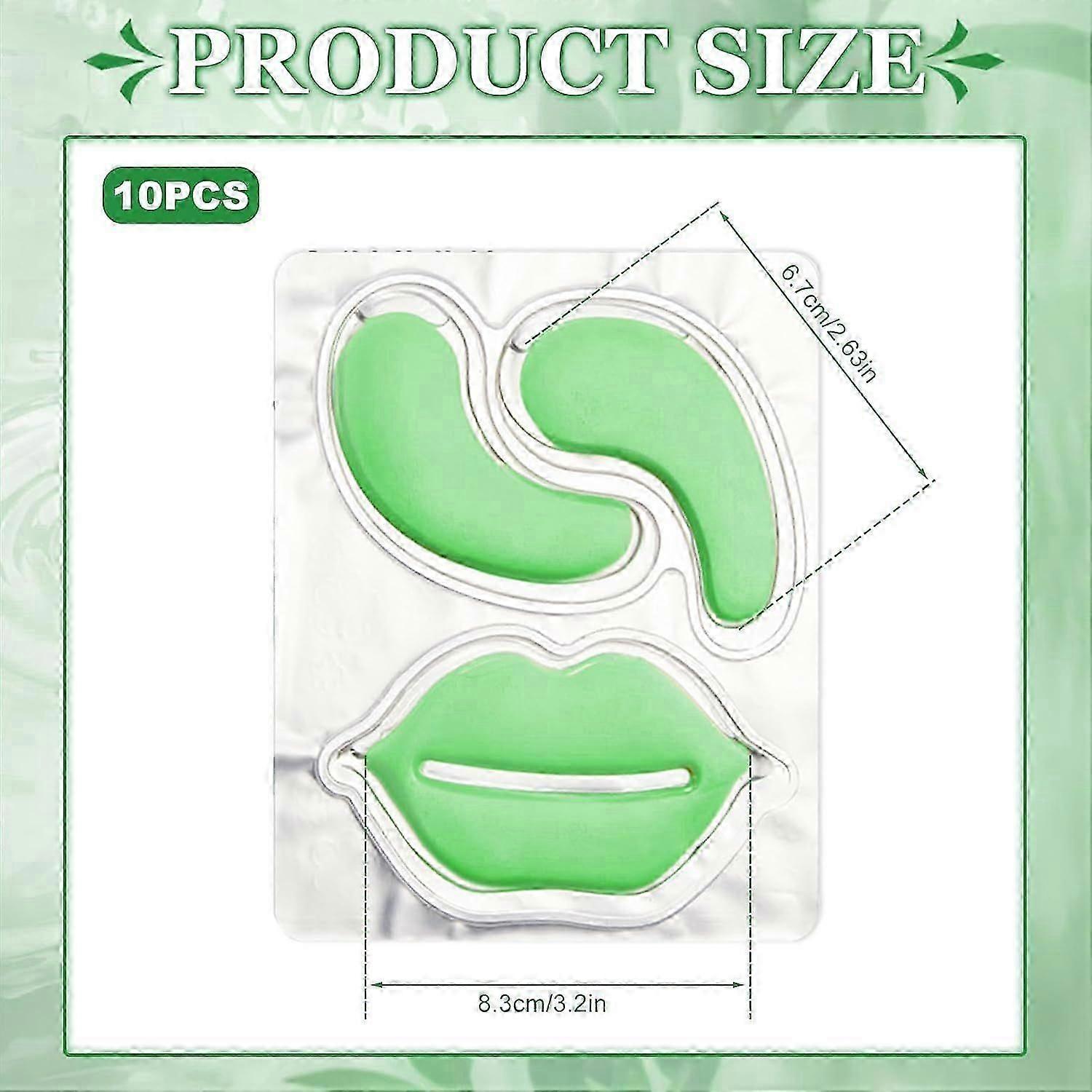 Aloe Vera Eye Pads and Lip Mask, with Hyaluronic & Aloe Vera Extract, Aloe Vera Eye Pads against Dark Circles, Wrinkles, Eye Bags, Anti Ageing, Swelli