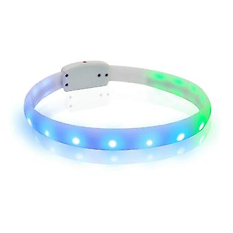 Led Colorful Light Dog Collar, Cuttable, Rainproof, Rechargeable Usb Dog Collar, Safe At Night, Sof