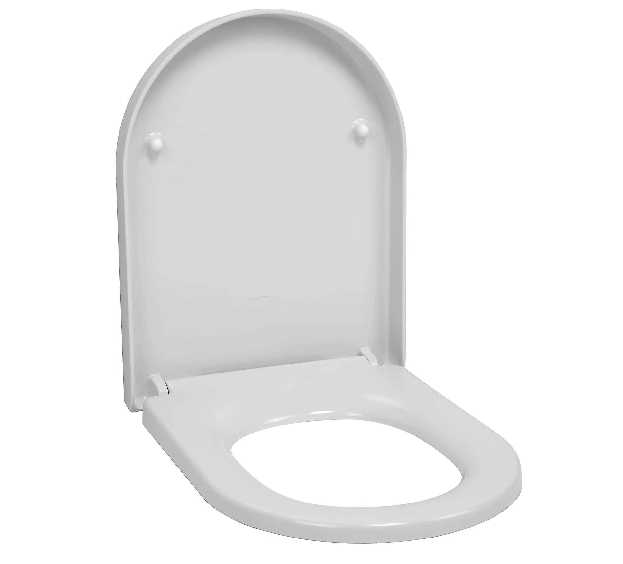 DShape Toilet Seat with Soft Close Function Made of Duroplast Including Fixings