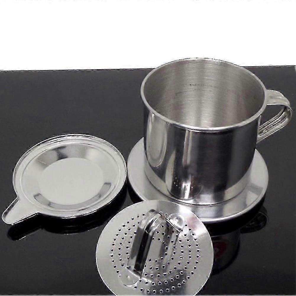 Rustfritt stål vietnamesisk kaffedryppfilterkanne 50ml/100ml med håndtak for Phin-brygging