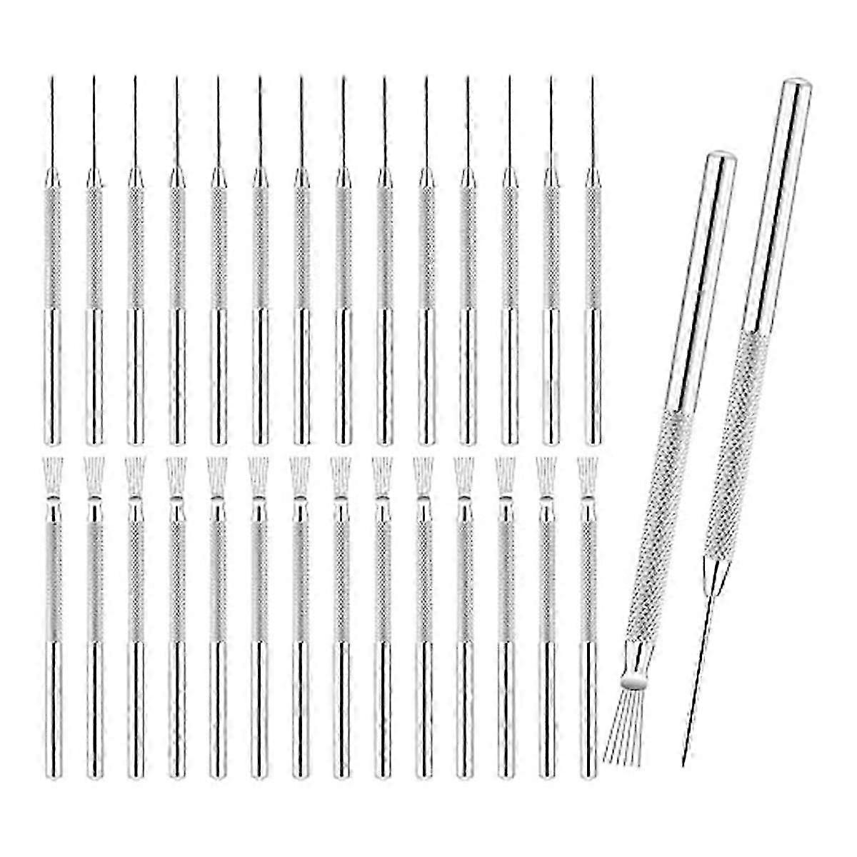 30 Pieces Clay Needle Tools and Pottery Feather Line Texture Tools,Ceramic Clay Sculpting Tool Kit