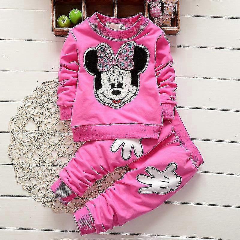 Toddler Baby Kids Girls Tracksuit Set Sweatshirt and Pants Suitable for a Popular Mouse Character
