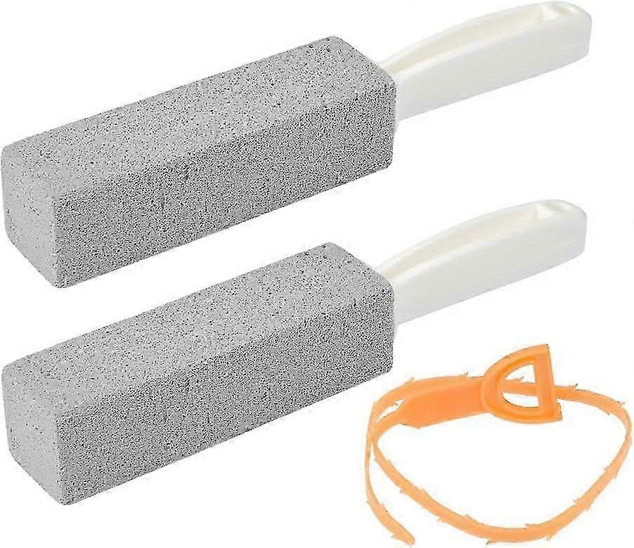 2 habkő WC-kefe +1 lefolyótisztító eszköz medencéhez és csempéhez