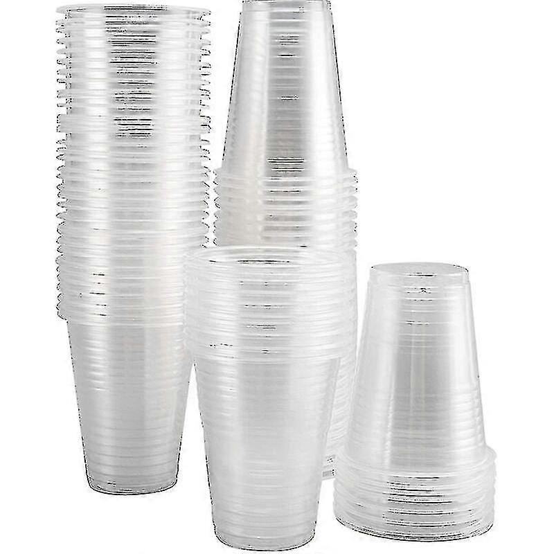 100 Count Transparent Plastic Drinkware for Parties, Events & Everyday Use