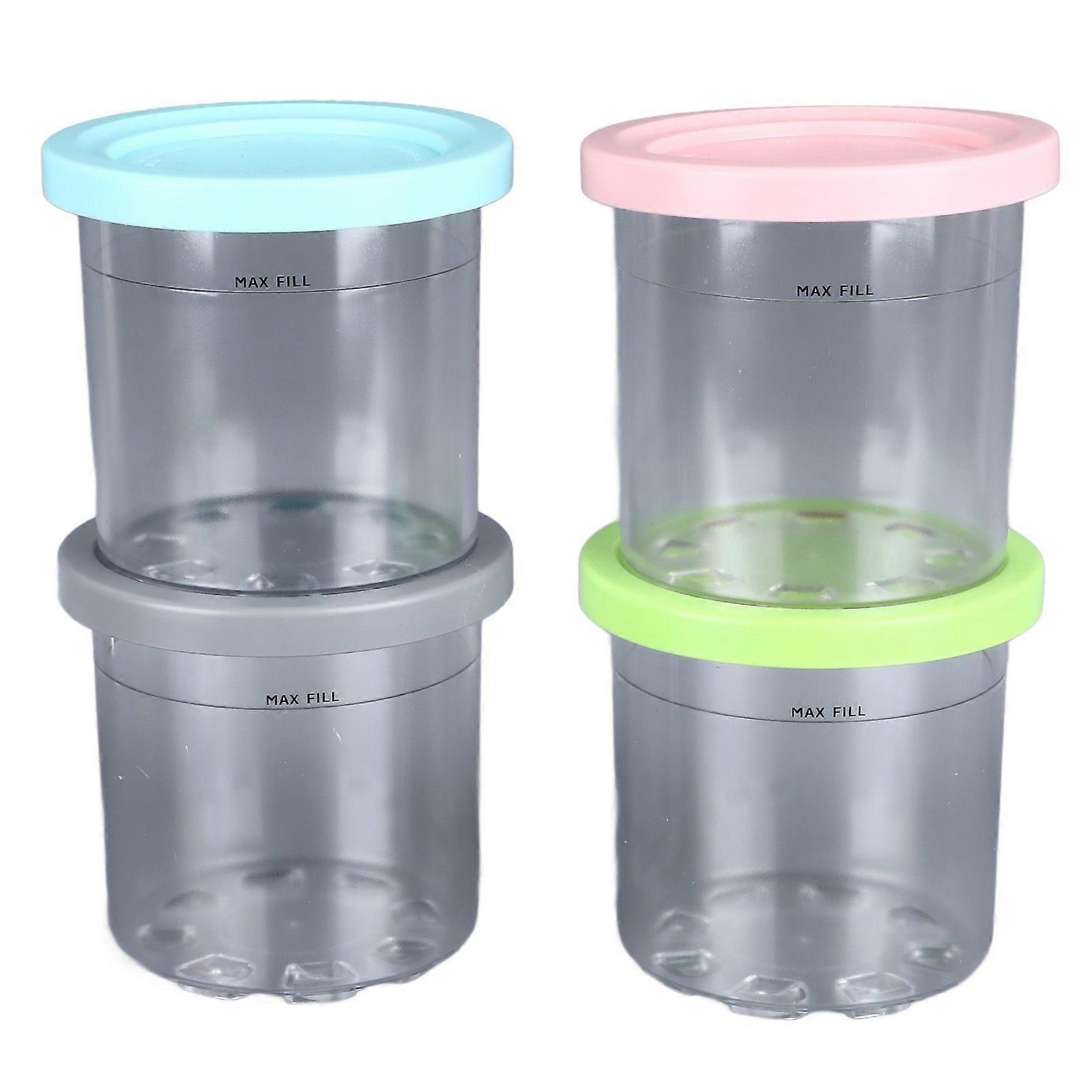 2025 Latest Model  4Pcs Ice Cream Pints Containers and Lids Large Capacity