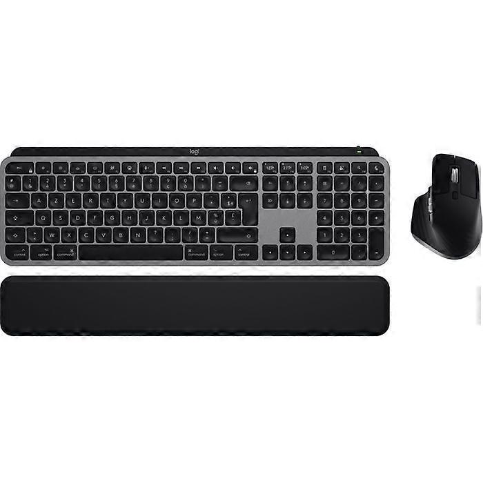 Wireless keyboard set Azerty + Logitech MX Keys S rechargeable wireless mouse Combo for Mac Space Gray