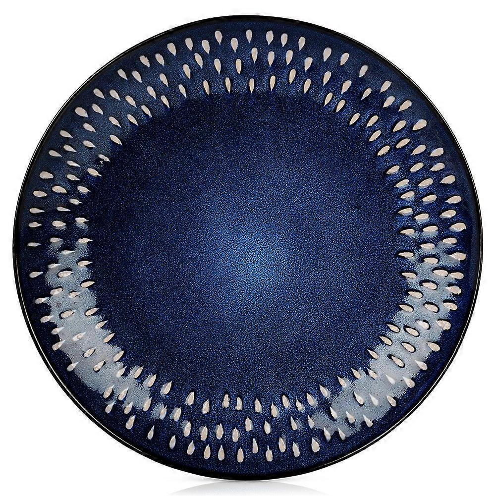 Dinner plate, ceramic, shallow, navy blue, 28 cm