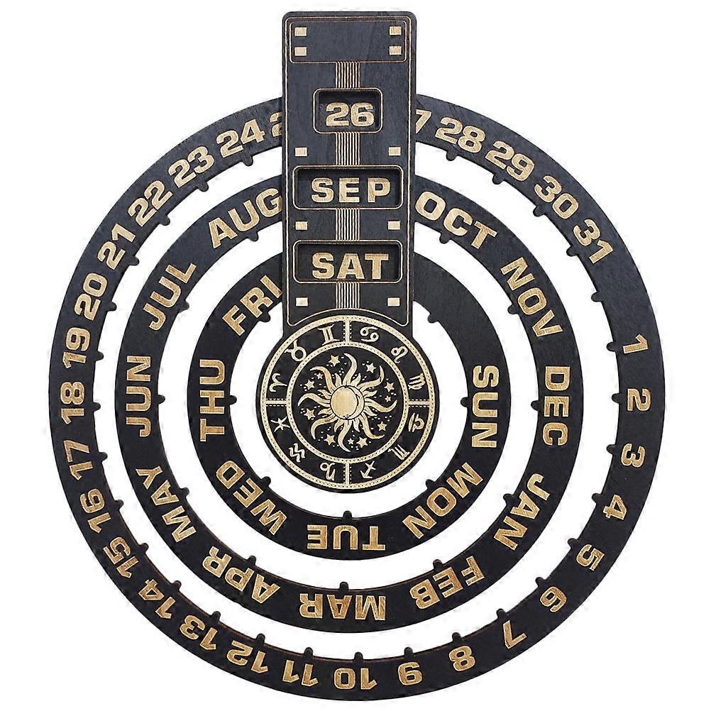 Decorative Perpetual Wood Calendar, Functional and Aesthetic Addition to Any Space