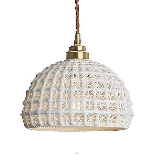 Creative Grid ceramic pendant lampshade, singlehead chandelier with E27 socket