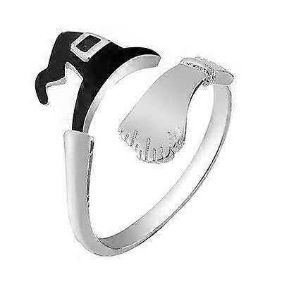 Ring Pack Ring Hat Ring Witchfinger Alloy (AS Shown, One Size), as shown