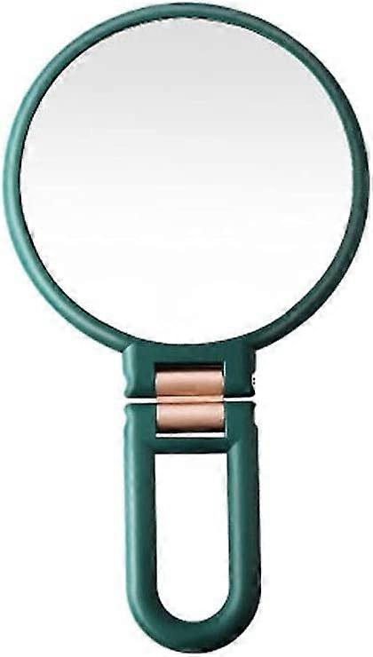Magnifying Handheld Mirror, Double Sided Folding Hand Mirror for Women with Adjustable Handle, Travel Table, Desk, Shaving, Bathroom Mirror