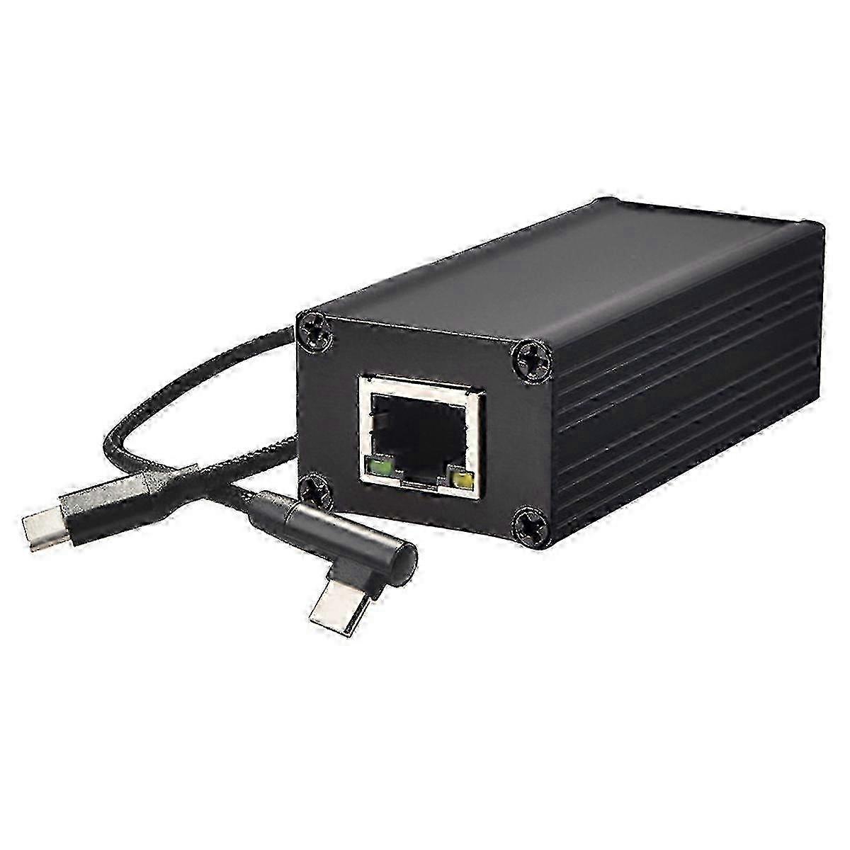 POE Power Supply Network Card, Adaptor from POE to USB-C Network Card, 5V 9V Adaptive USB-C Network Card Suitable for Various Devices
