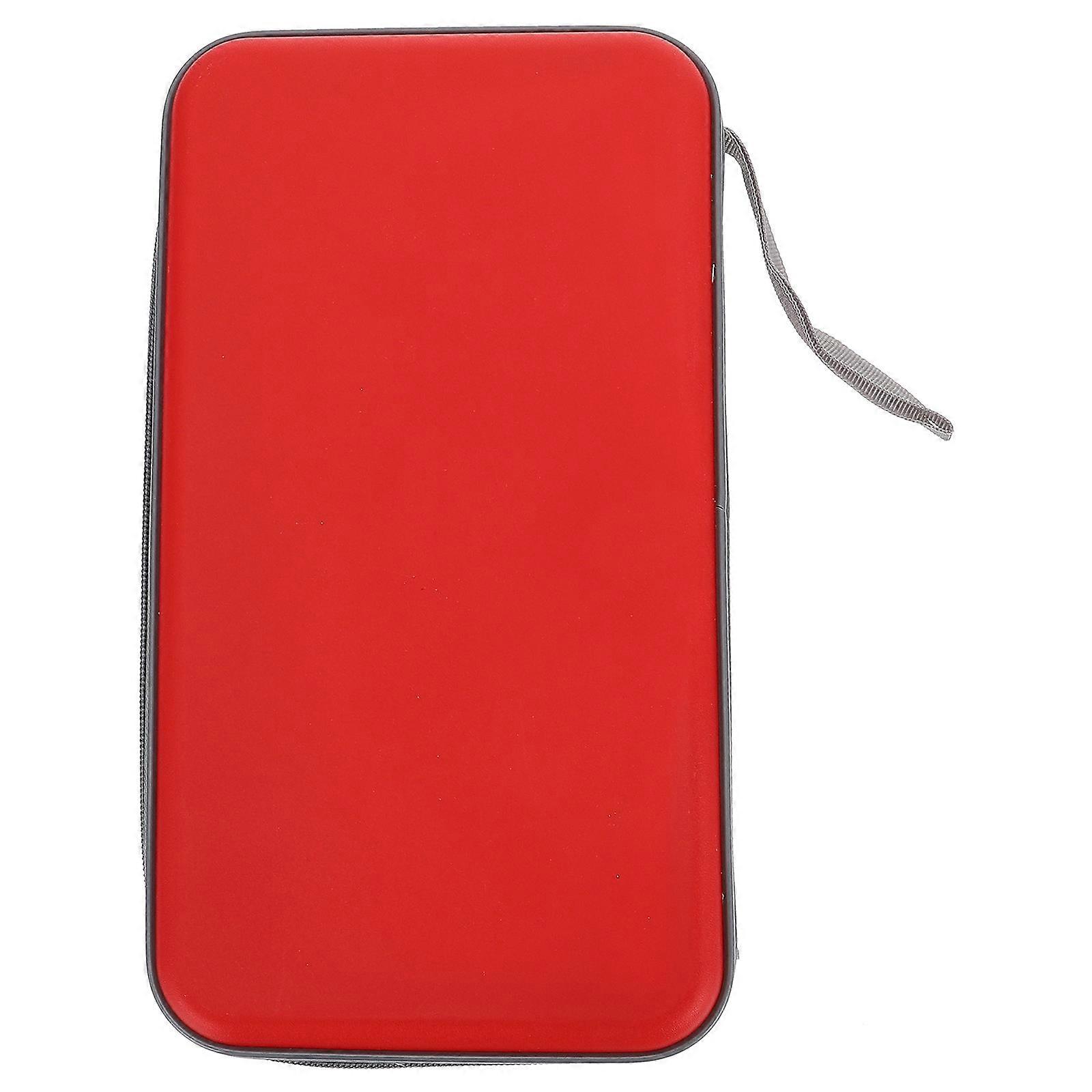 Disc Pack Holder Portable Hard Plastic Cd Case Storage Corruption Prevention Red 28x16cm 1Pcs