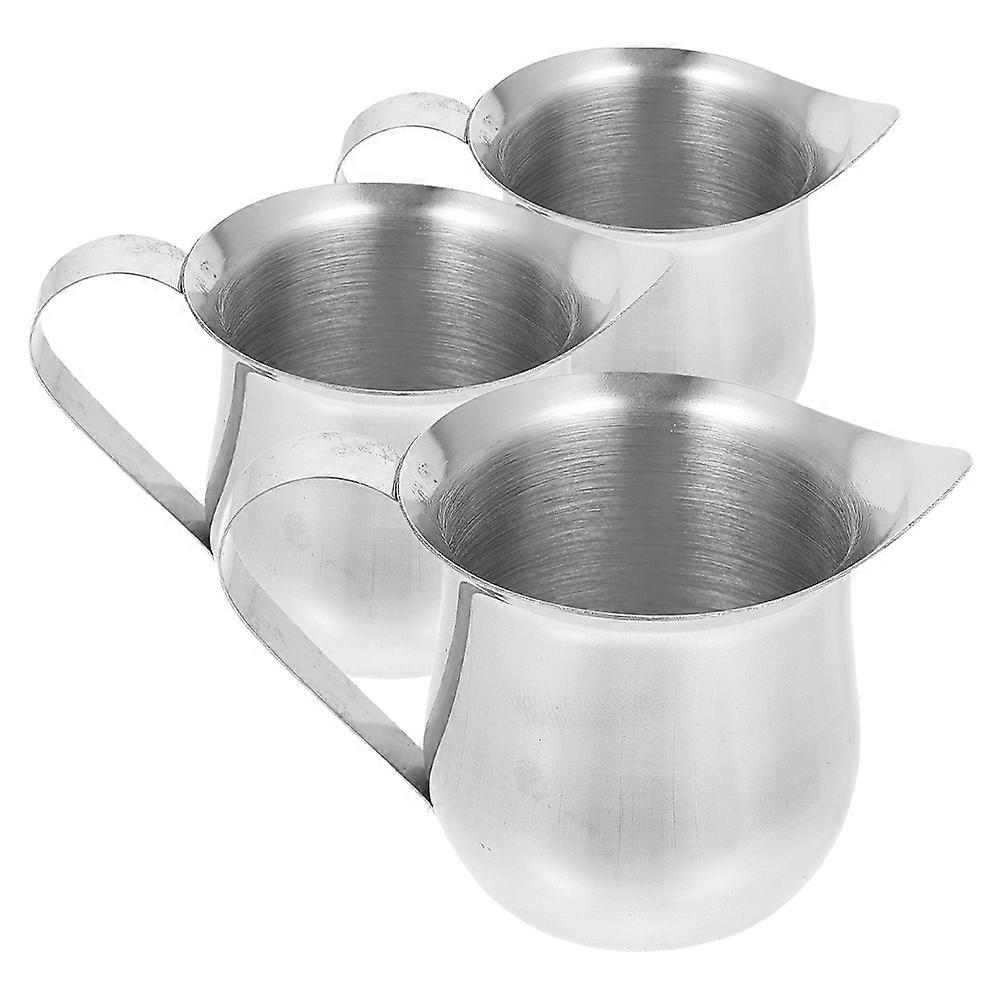 Frothing Pitcher Stainless Steel Milk Frother Modern Design On-the- Enthusiasts 150ml 3Pcs