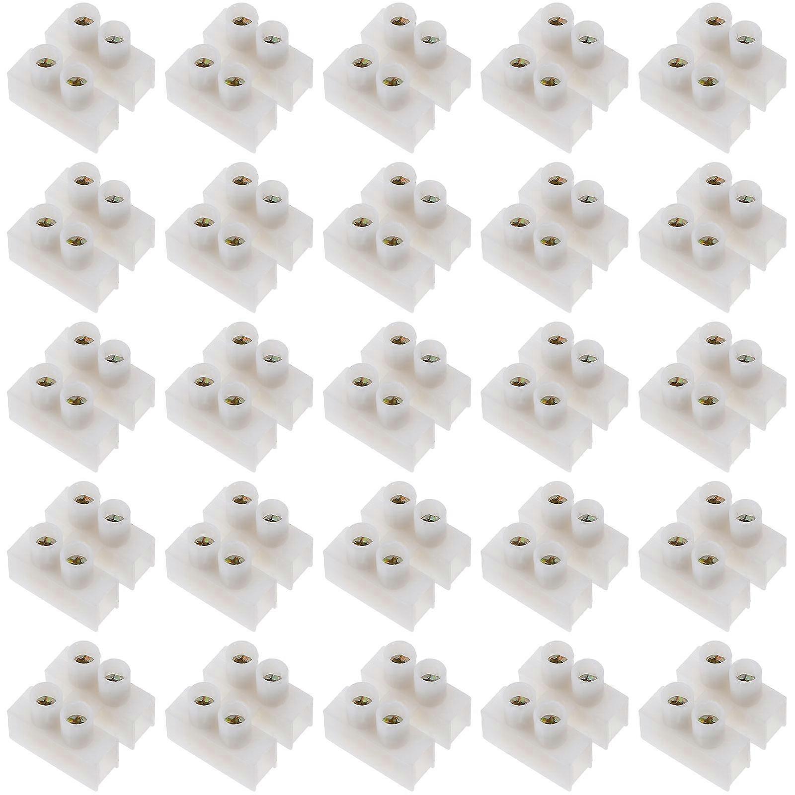 30pcs Position Wire Connectors, Butt Terminal Barrier, Quick Electrical Wiring, High Temperature Resistant Insulated Material for Lamps and Household