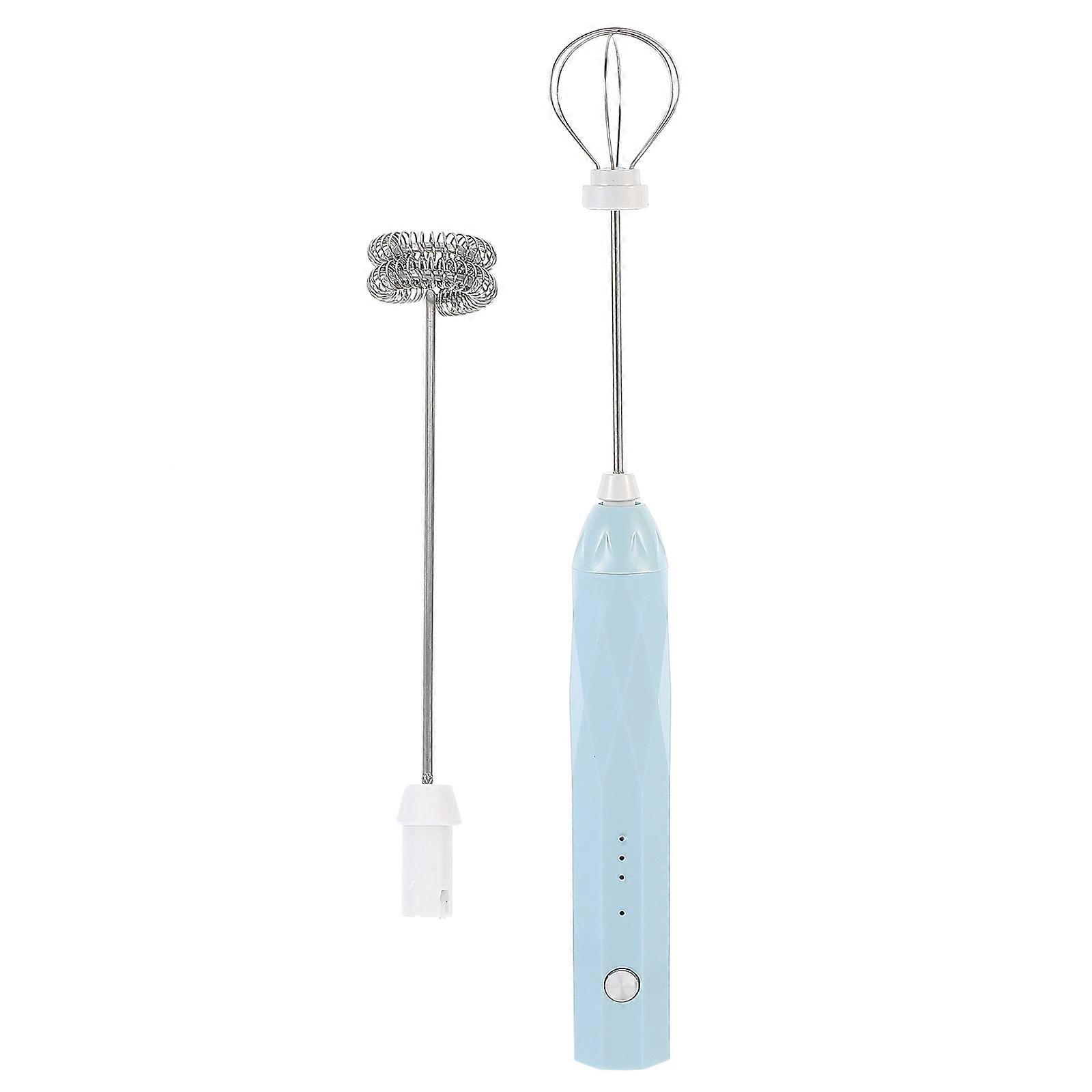 Hand Mixer Whisk Electric Frother For Home Use Light Blue 30X3CM Mixing 1Set