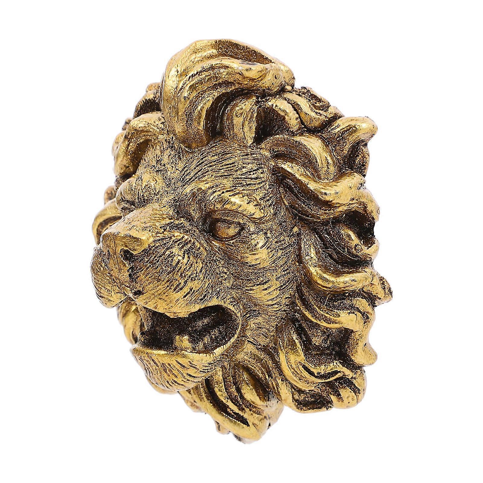 Lion Head Wall Fountain Spitter Resin Nozzle for Outdoor Garden Patio Decoration Easy Installation Elegant Water Feature for Backyard
