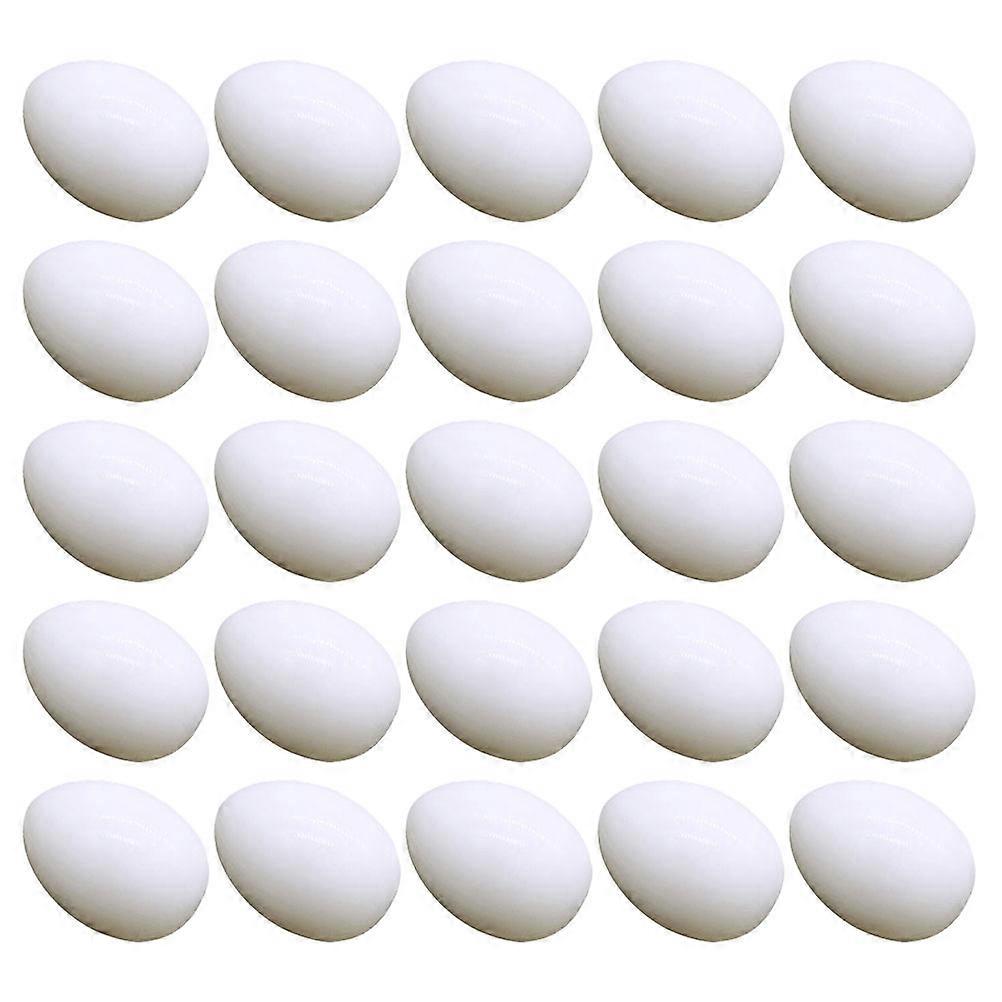 Plastic Eggs White Pigeon Eggs Hatching Simulation Eggs Realistic Design For Professionals 50Pcs