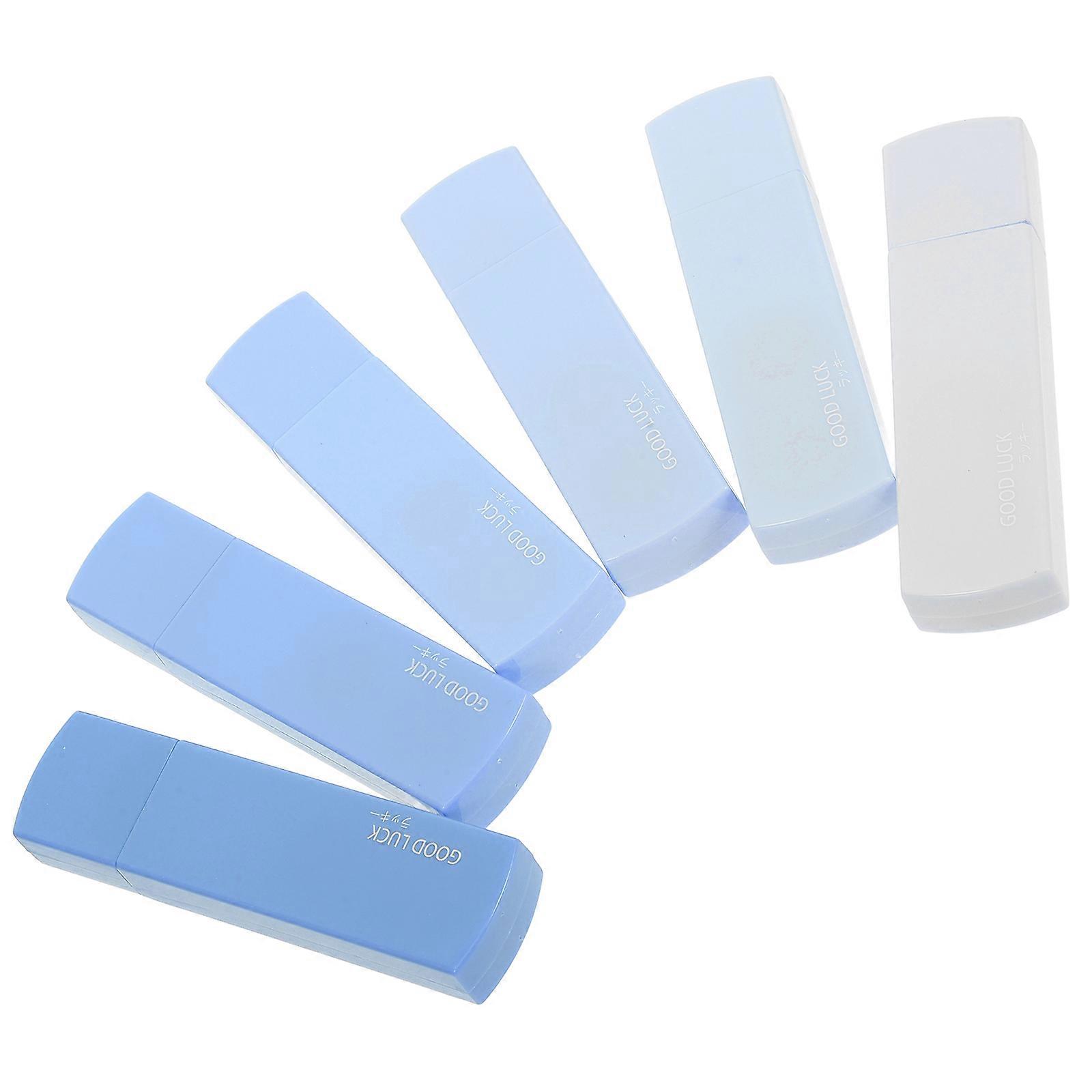 Cute Office Supplies Correction Tape Rectangular For Students School Use Blue 8.30X3.50X1.50CM Error Correction 6Pcs
