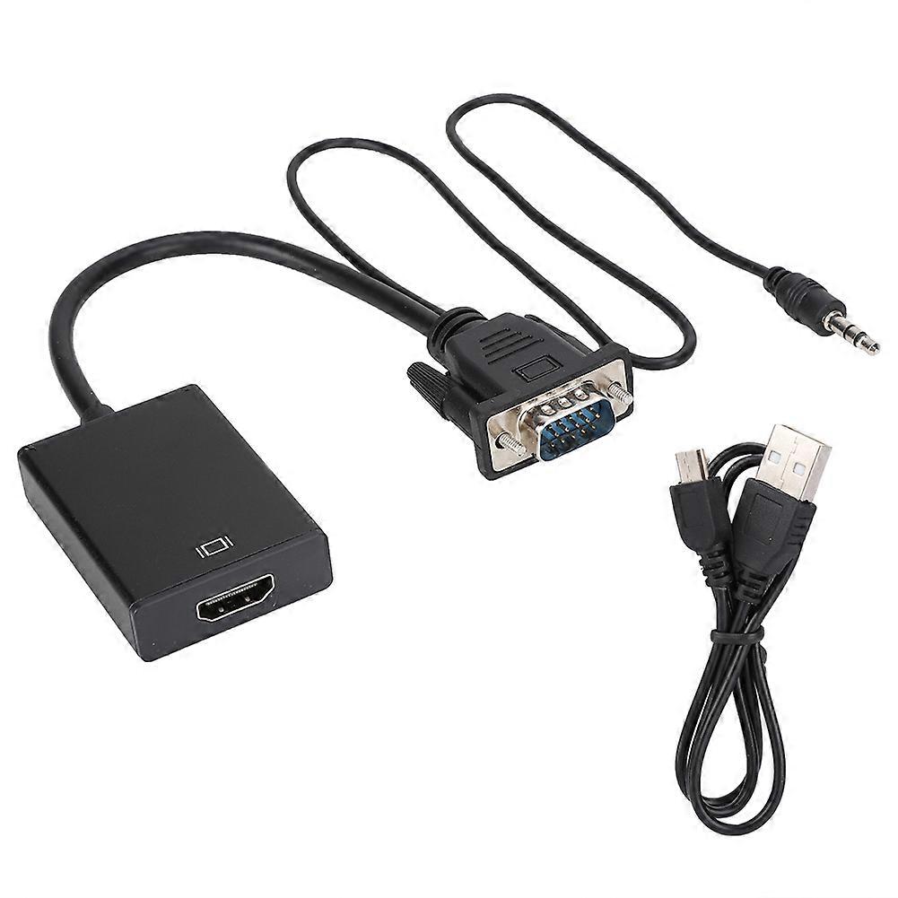 VGA to HDMI Converter Cable with o for PC HDTV 1080P Projector