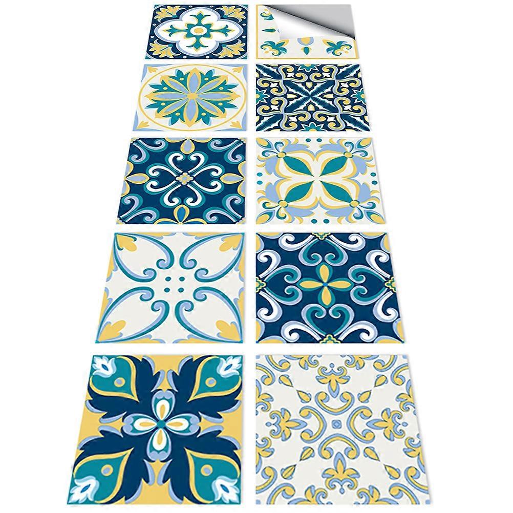 Kitchen Wall Decals Square PVC and Stick 15x15cm 10Pcs