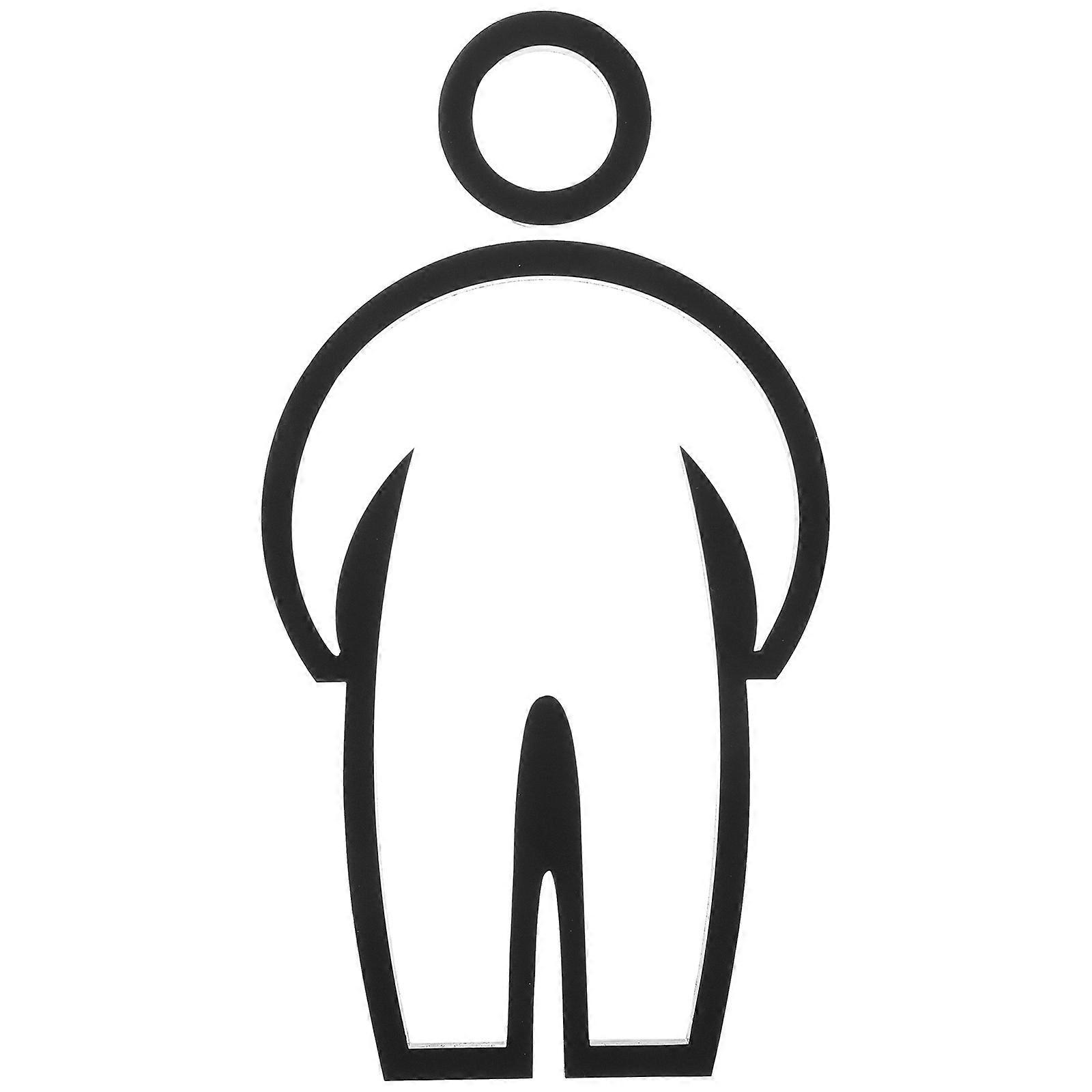 Toilet Room Sign Male Restroom Identification Marker Acrylic Guidance For Restroom 1Pcs