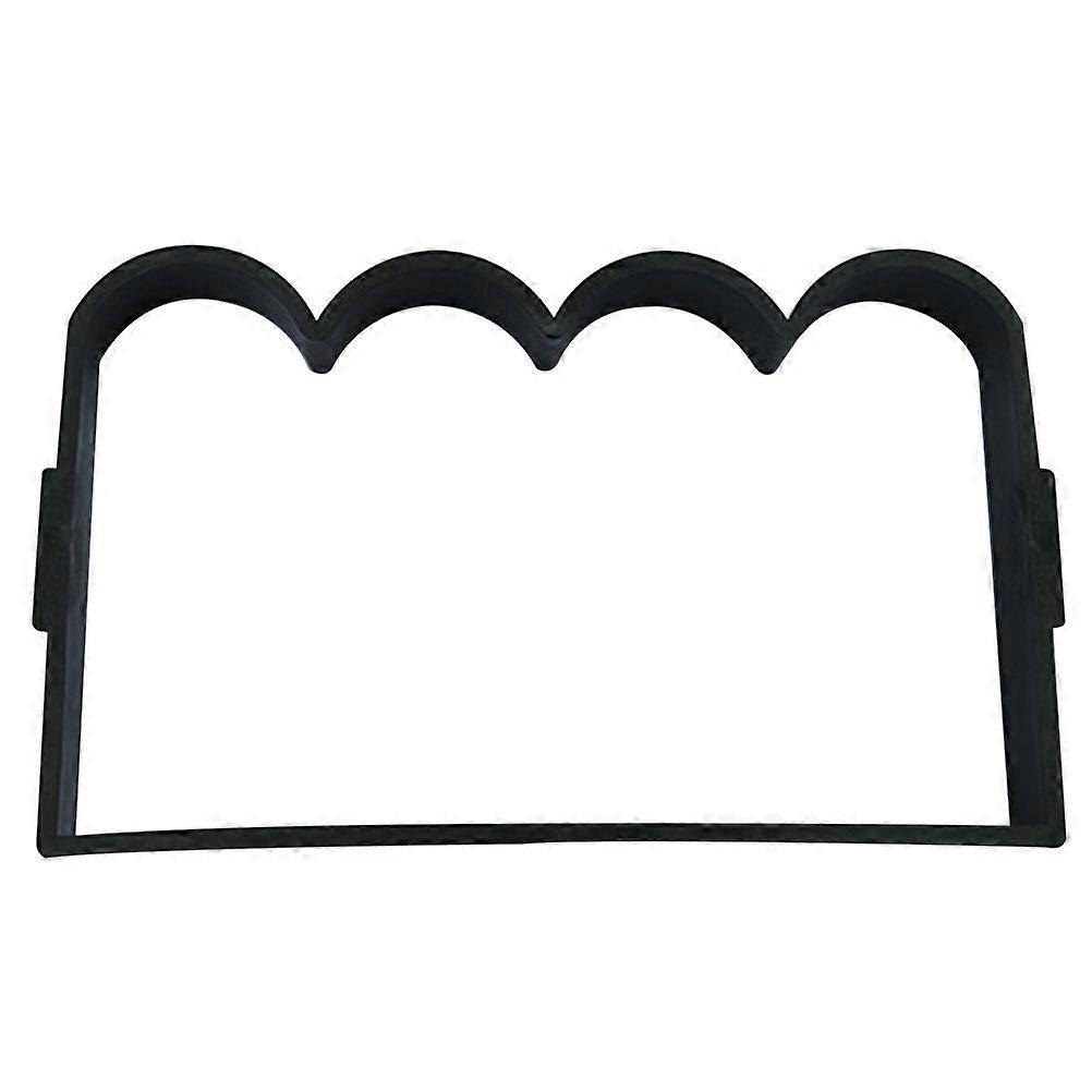 Concrete Hand Mold Diy Die for Cement Forming of Fence Garden Tool Rectangle Black 1Set