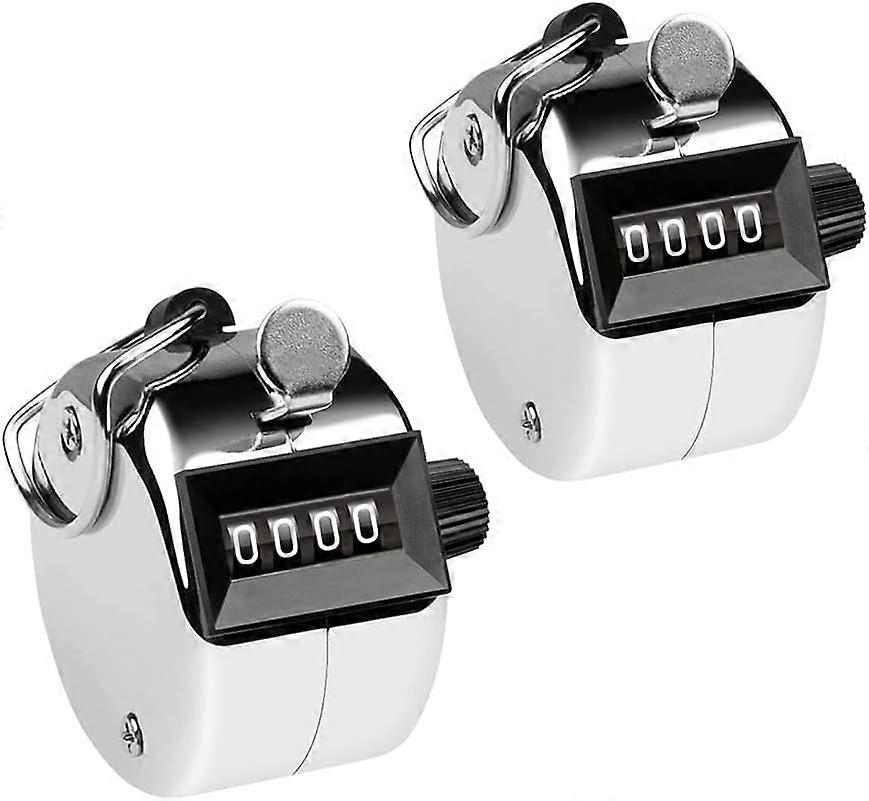 2PCS 4 Digit Hand Tally Counter Manual Mechanical Counter Clickers