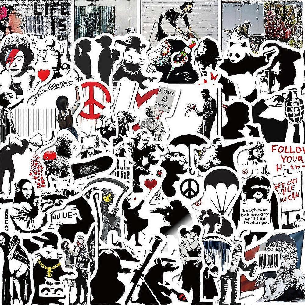 Stickers with Banksy art - 67 pieces
